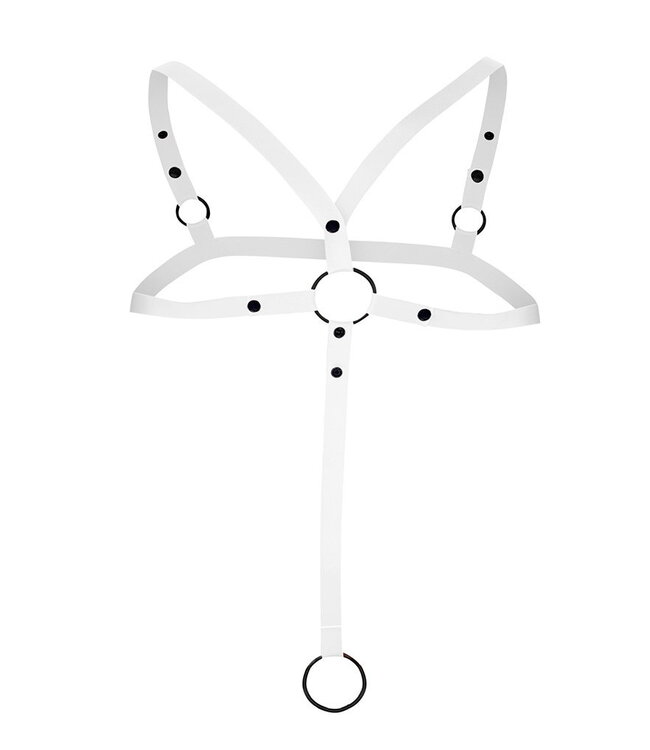 Rimba H4RNESS by C4M - C-Ring Gekruist Harnas - Wit