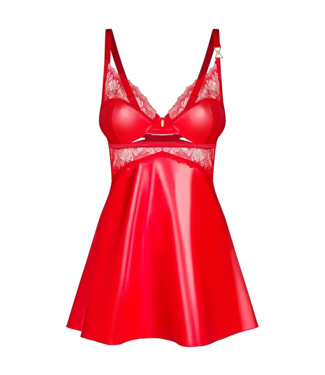 Obsessive Obsessive - Aliosa Chemise & String - Rood