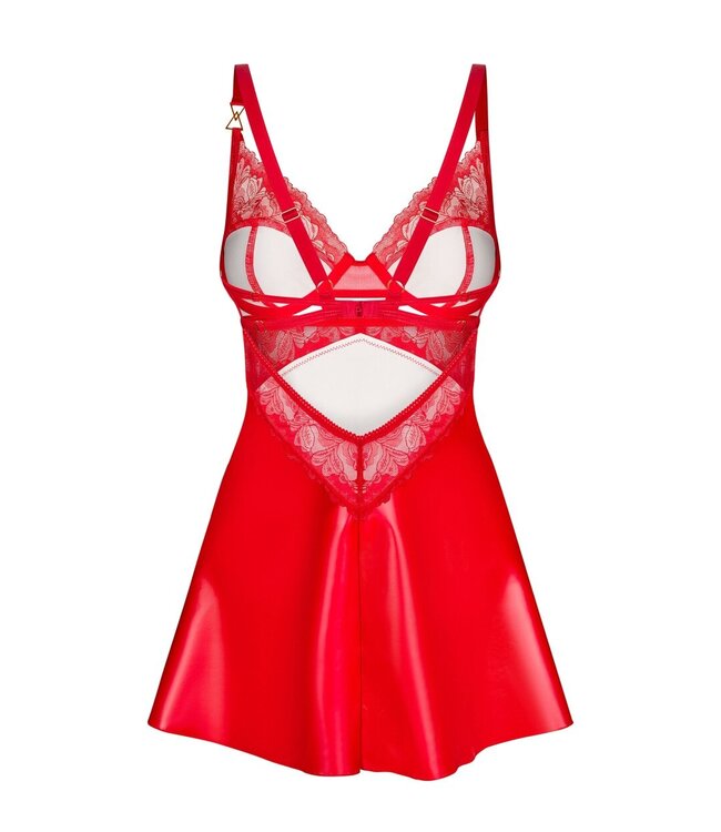 Obsessive Obsessive - Aliosa Chemise & String - Rood