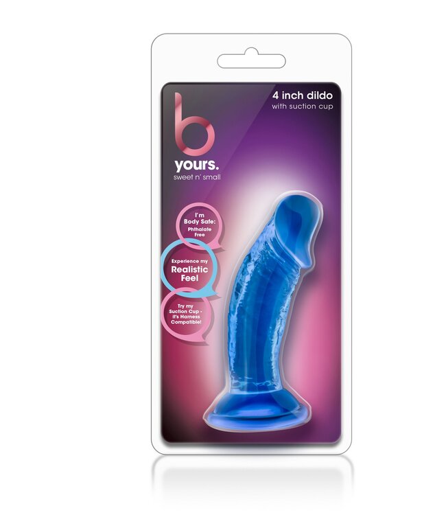B Yours B Yours - Sweet N' Small Dildo met Zuignap - Blauw