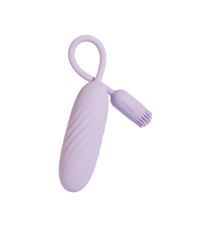 Rimba SVAKOM – Plume – Flexibele bullet vibrator met borstelstaart – Pastel Lila