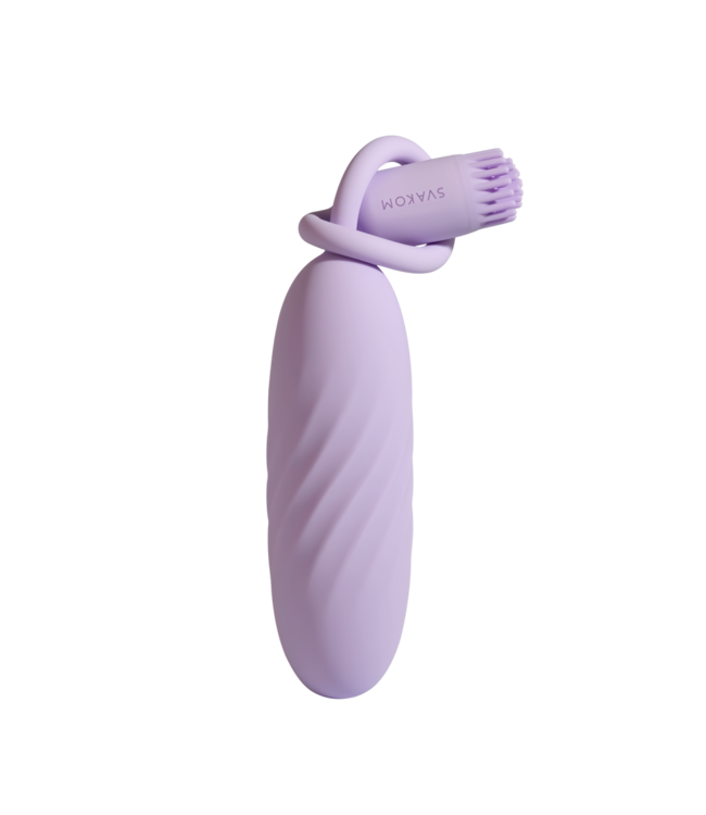 Rimba SVAKOM – Plume – Flexibele bullet vibrator met borstelstaart – Pastel Lila