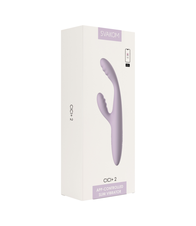 Rimba SVAKOM - Cici 2+ - Slanke G-Spot rabbit vibrator (met App-bediening) - Lila