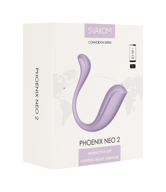 Rimba SVAKOM - Phoenix Neo 2 - Interactieve Bullet Vibrator met App Control - Lila
