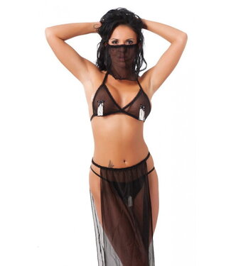 Rimba Amorable by Rimba - Buikdanseres set (4 delig) - One Size - Zwart