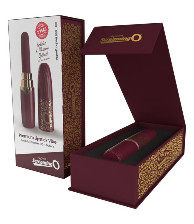 Screaming O Screaming O – My Secret Premium Vibrating Lipstick – Merlot