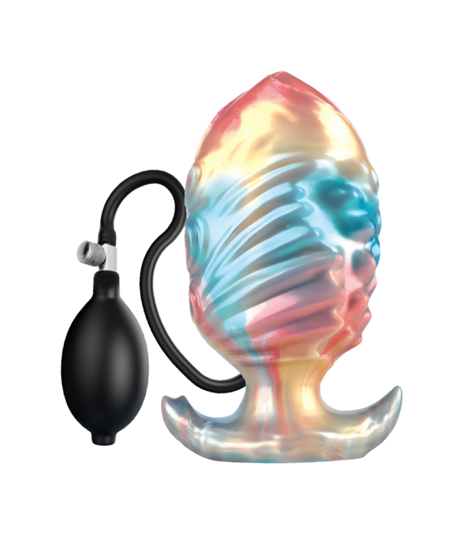 Rimba Power Monsters - Ebon Leviathan - Opblaasbare anale plug - 18 cm - Mixkleur