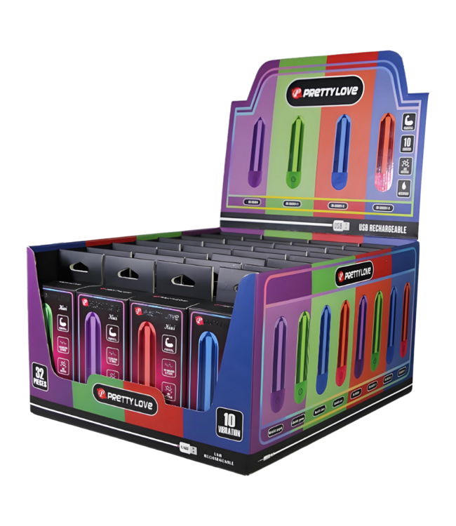 Rimba PL - Mini Bullet Display - 32 stuks - Diverse kleuren