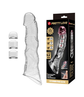 Rimba PL - Verlengingshuls voor penis - 28 cm - Transparant