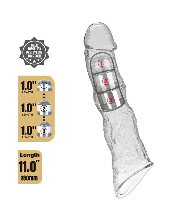 Rimba PL - Verlengingshuls voor penis - 28 cm - Transparant
