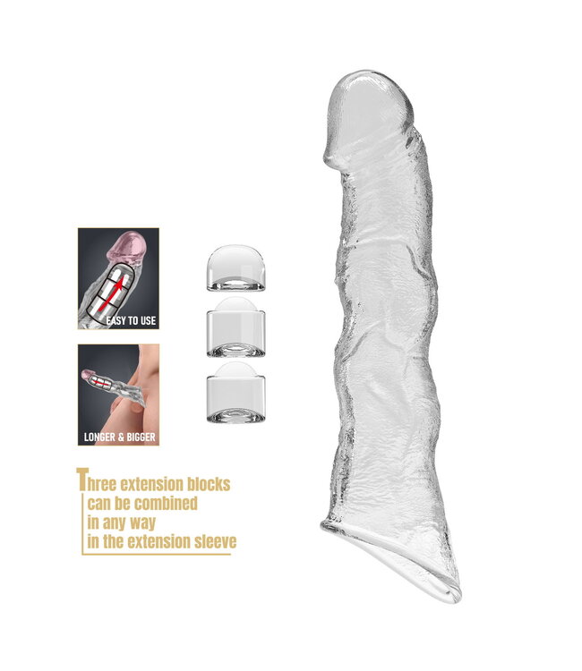 Rimba PL - Verlengingshuls voor penis - 28 cm - Transparant