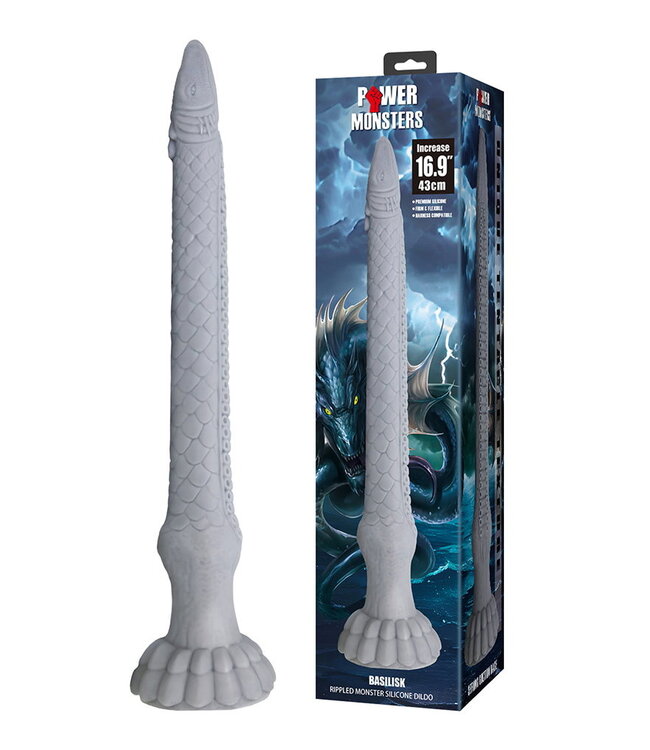 Rimba Power Monsters - Basilisk - Taps toelopende dildo - Mix Color