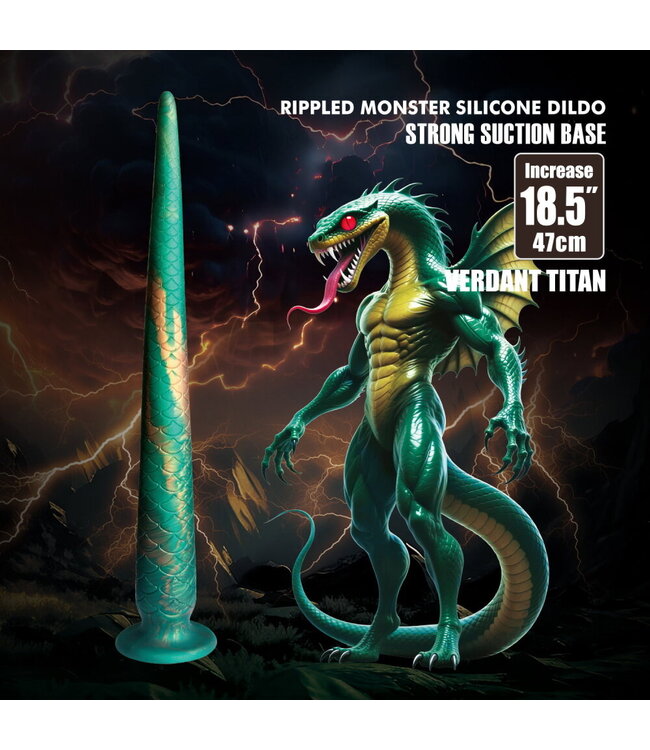 Rimba Power Monsters - Verdant Titan - Mythical Beast-Tail Dildo - Mix Color