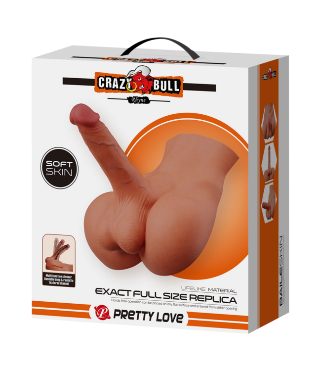 Rimba Crazy Bull - Rhyne - Masturbator met buigzame dildo - Nude