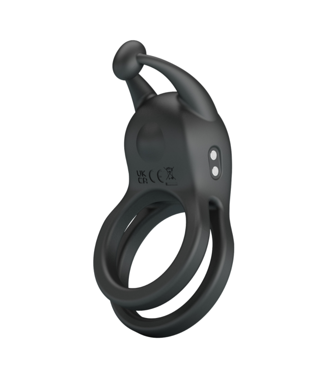 Rimba PL - Goodwin - Vibrerende dubbele penisring - Zwart