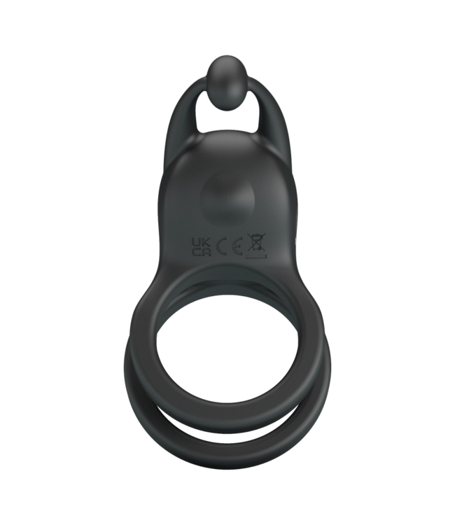 Rimba PL - Goodwin - Vibrerende dubbele penisring - Zwart