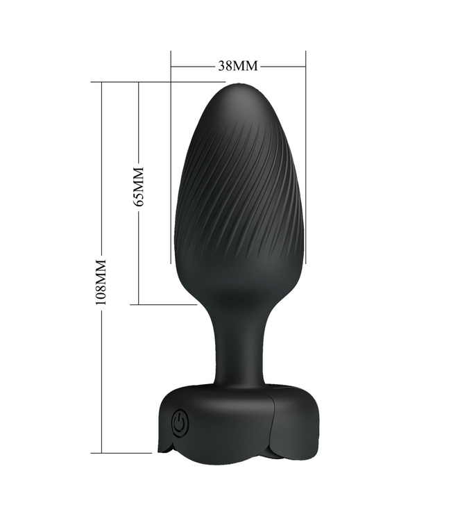 Rimba Pretty Love - Varian - Kleurveranderende lichtgevende buttplug - Zwart