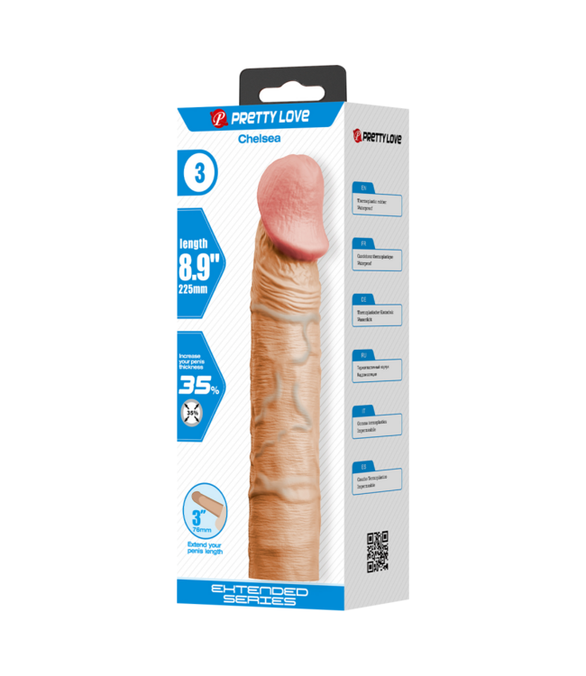 Rimba Pretty Love - Chelsey - Realistische Penis Sleeve - 225mm - Nude