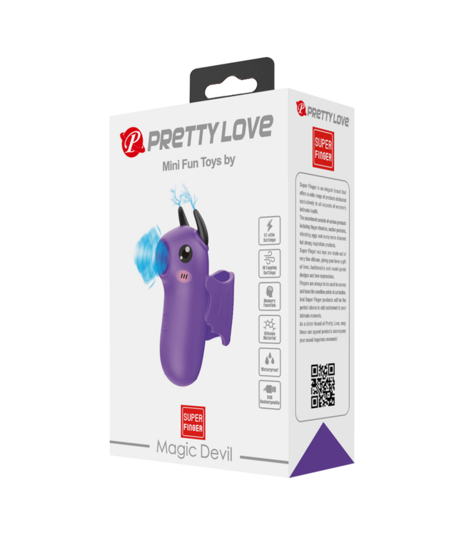 Rimba Pretty Love - Mini Fun Toys - Magic Devil - Vinger Vibrator - Paars