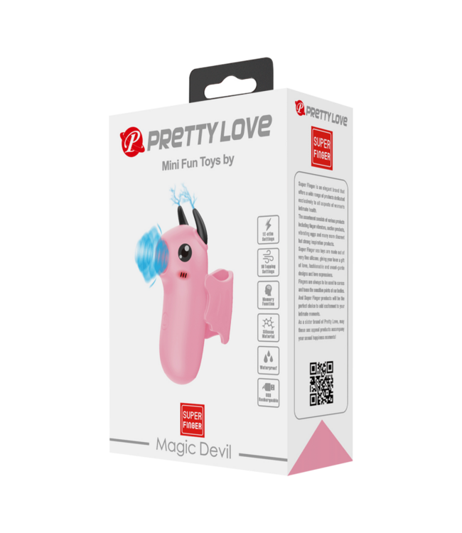 Rimba Pretty Love - Mini Fun Toys - Magic Devil - Vinger Vibrator - Roze