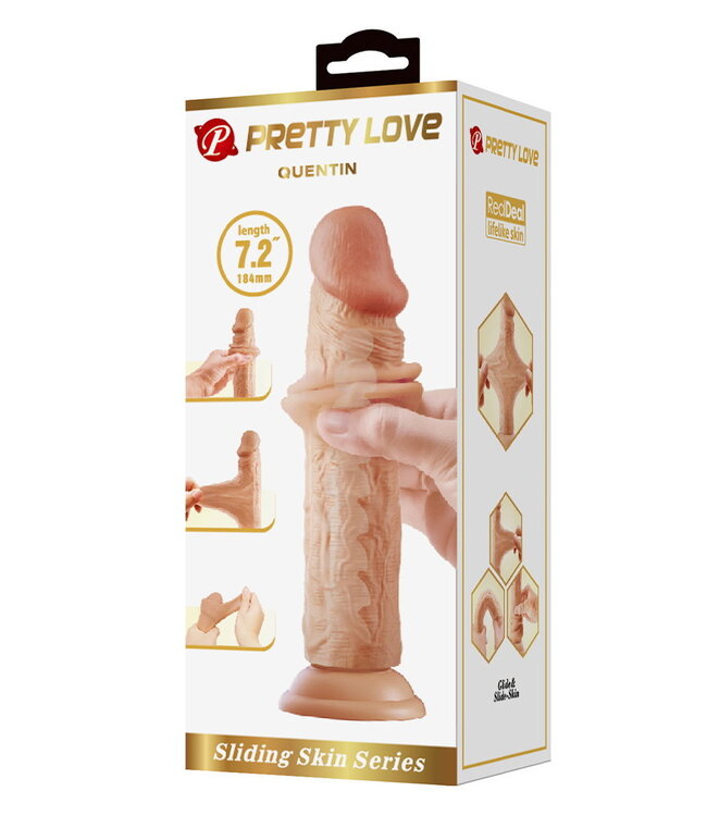 Rimba Pretty Love - Quentin - Sliding Skin Realistische  Dildo 18,4cm - Nude