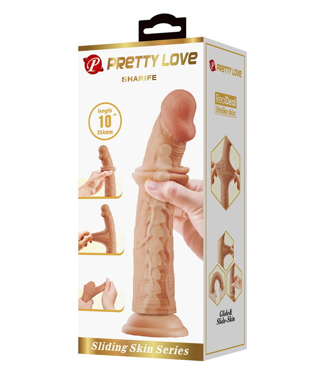 Rimba Pretty Love - Sharife - Sliding Skin Realistische Dildo 25,4cm - Nude