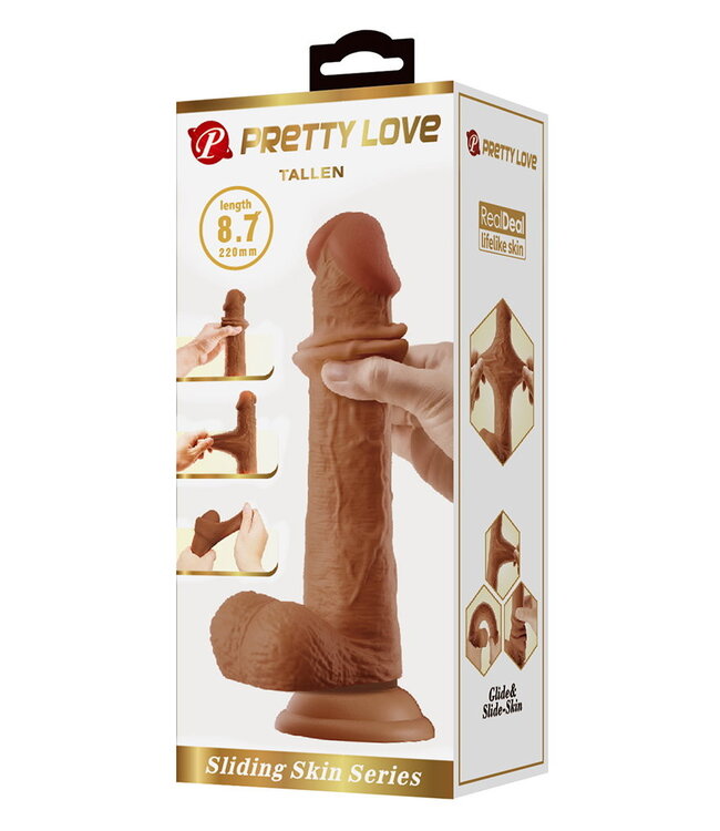 Rimba Pretty Love - Tallen - Sliding Skin Realistische Dildo 22cm - Bruin