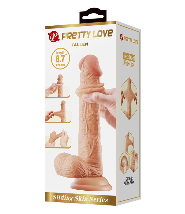 Rimba Pretty Love - Tallen - Sliding Skin Realistische Dildo 22cm - Nude