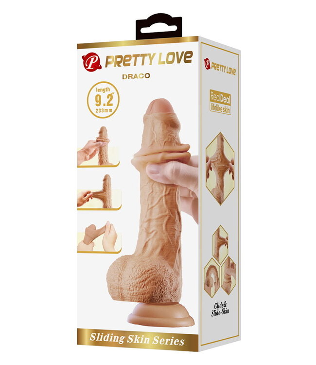 Rimba Pretty Love - Draco - Sliding Skin Realistic Dildo 23,3cm - Nude