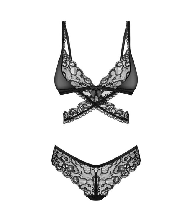 Obsessive Obsessive - Blomentis Tweedelige Set - Zwart