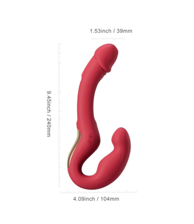 HoneyPlayBox HoneyPlayBox - App-Gestuurde Strapless Koppel Vibrator - Rood