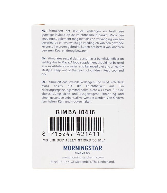 Rimba Morningstar -  Libido7 Jelly Sticks - 50 ml