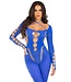 Leg Avenue Leg Avenue - Naadloze Bodystocking - Blauw