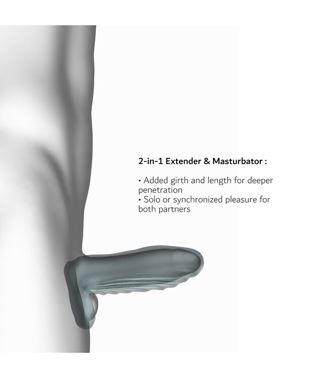 Rimba MANWAN - Ryzer Max - Penisverlenger en zachte masturbatiehuls - Pine Grey