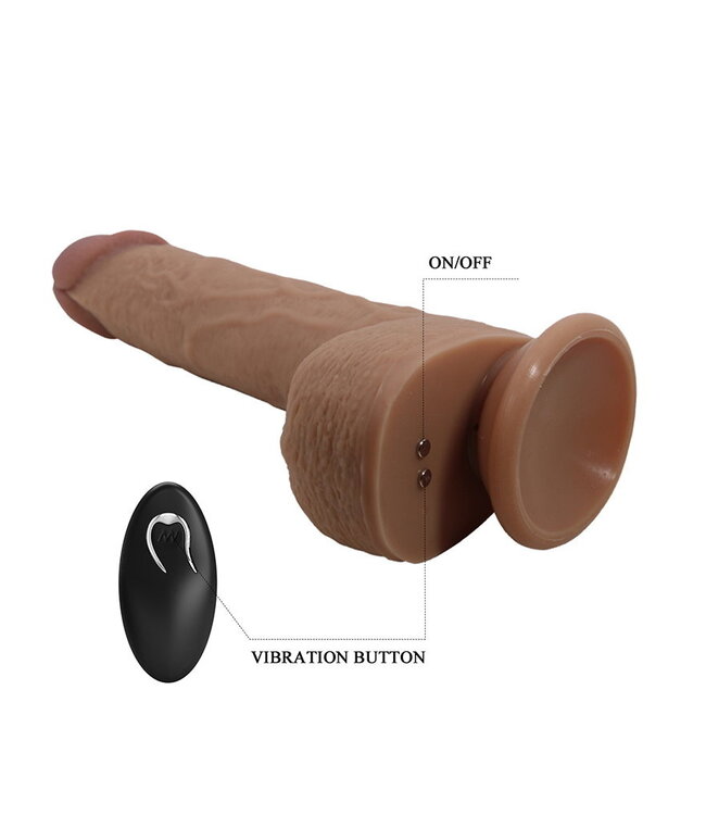 Rimba Pretty Love - Tommy -  Thrusting Skin Vibrator - Lichtbruin