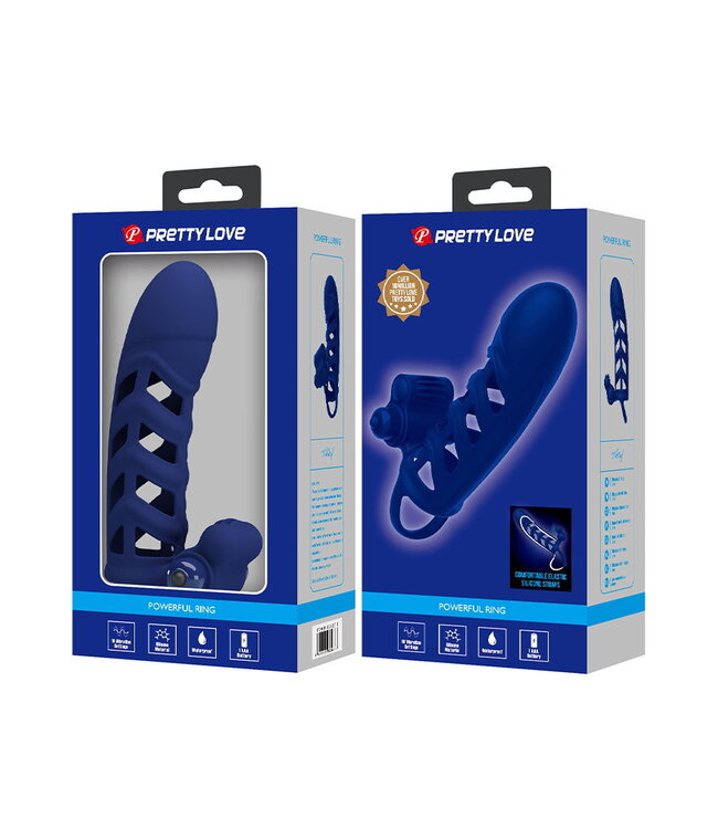 Rimba Pretty Love - Altaf - Vibrerende Cock Sleeve - Donkerblauw