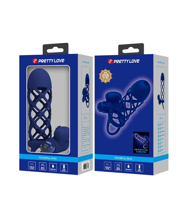 Rimba Pretty Love - Giann - Vibrerende Cock Sleeve - Donkerblauw