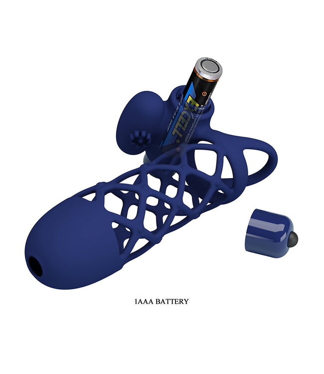 Rimba Pretty Love - Giann - Vibrerende Cock Sleeve - Donkerblauw