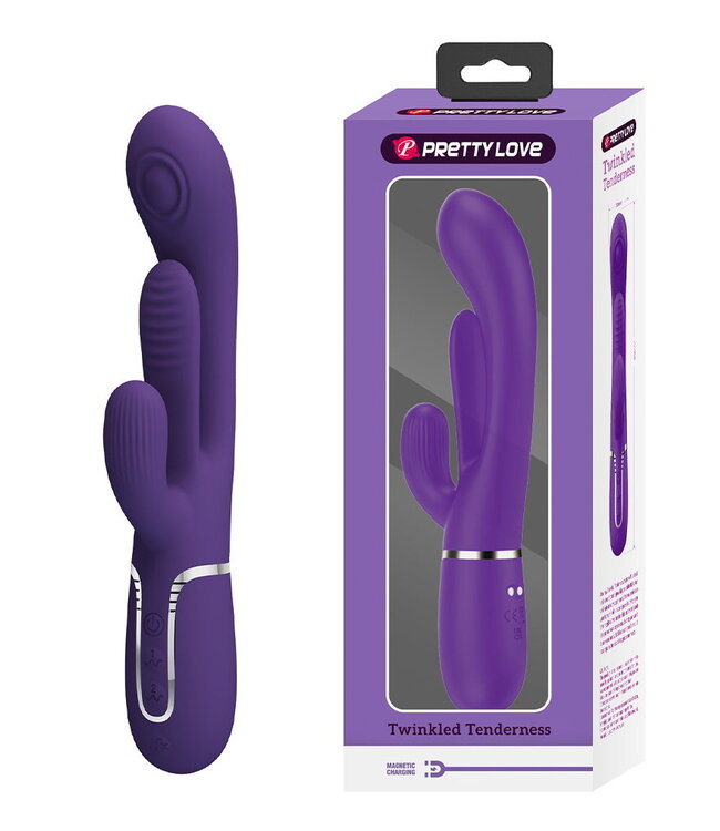 Rimba Pretty Love - Shania - Thrusting Rabbit Vibrator - Diep Paars