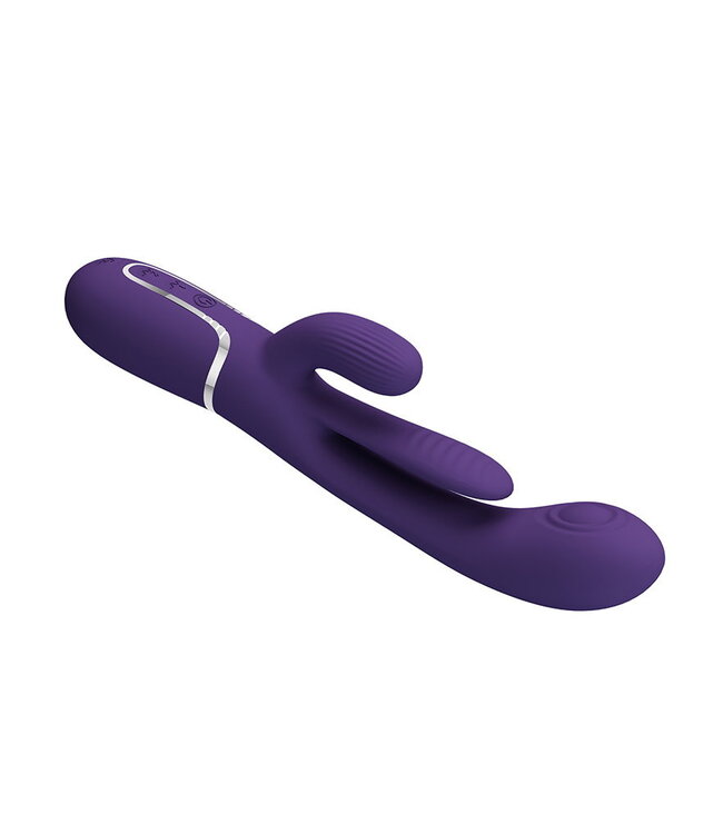 Rimba Pretty Love - Shania - Thrusting Rabbit Vibrator - Diep Paars