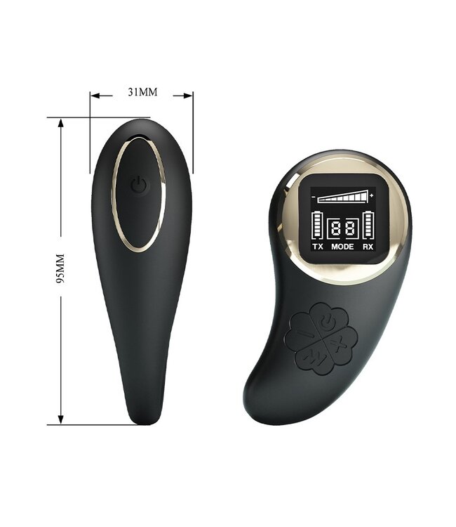 Rimba Pretty Love - Nathan - Koppel Vibrator  met afstandsbediening - Zwart