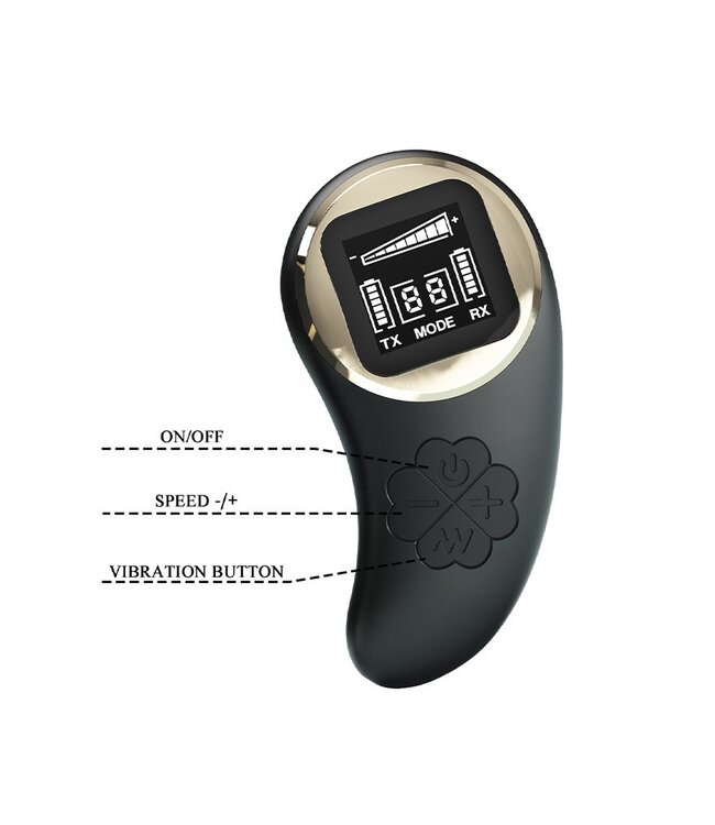 Rimba Pretty Love - Nathan - Koppel Vibrator  met afstandsbediening - Zwart