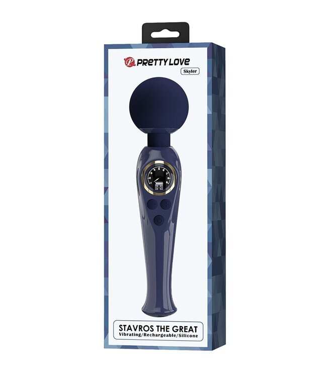 Rimba Pretty Love - Skyler - Wand Vibrator met Digitaal LED Display - Donkerblauw