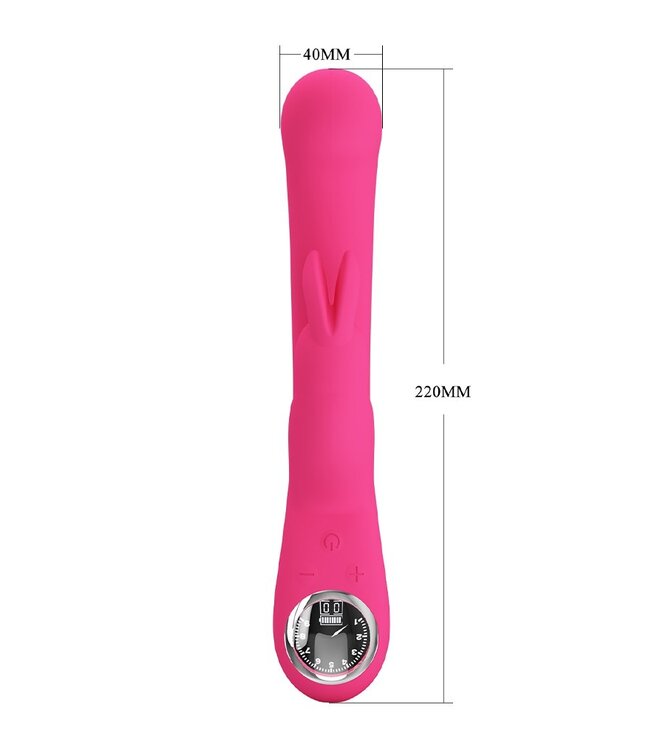 Rimba Pretty Love - Lamar - Rabbit Vibrator met Digitaal LED Display - Roze