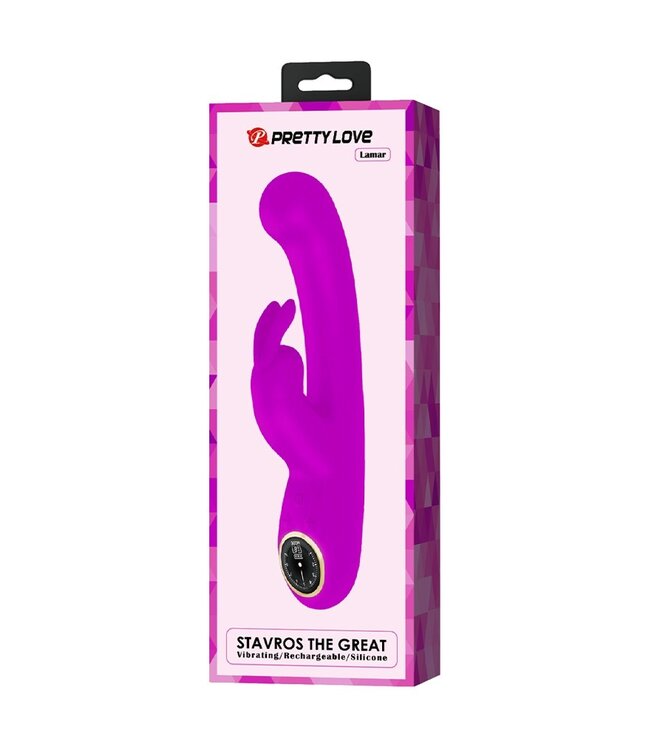 Rimba Pretty Love - Lamar - Rabbit Vibrator met Digitaal LED Display - Paars