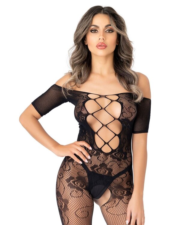 Daring Intimates Off the Shoulder Bodystocking
