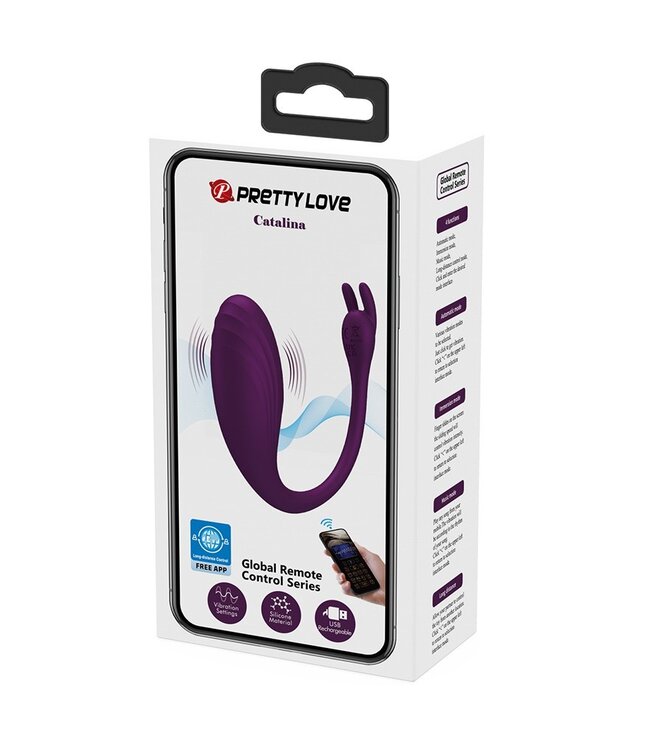 Rimba Pretty Love - Catalina - Draagbare Vibrator met App-bediening - Paars