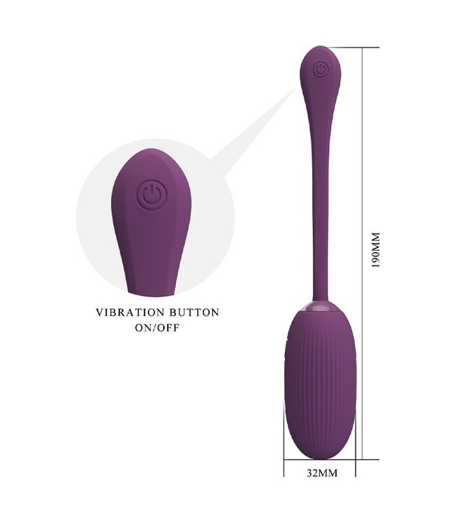 Rimba Pretty Love - Doreen - Draagbare Electric Shock Vibrator met Appbediening - Paars