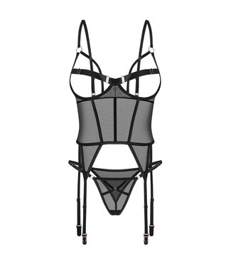 Obsessive Obsessive - Freedom Euridia Korset en String - Zwart