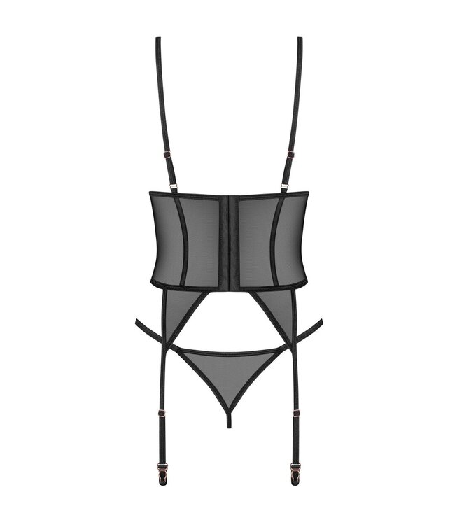 Obsessive Obsessive - Freedom Euridia Korset en String - Zwart